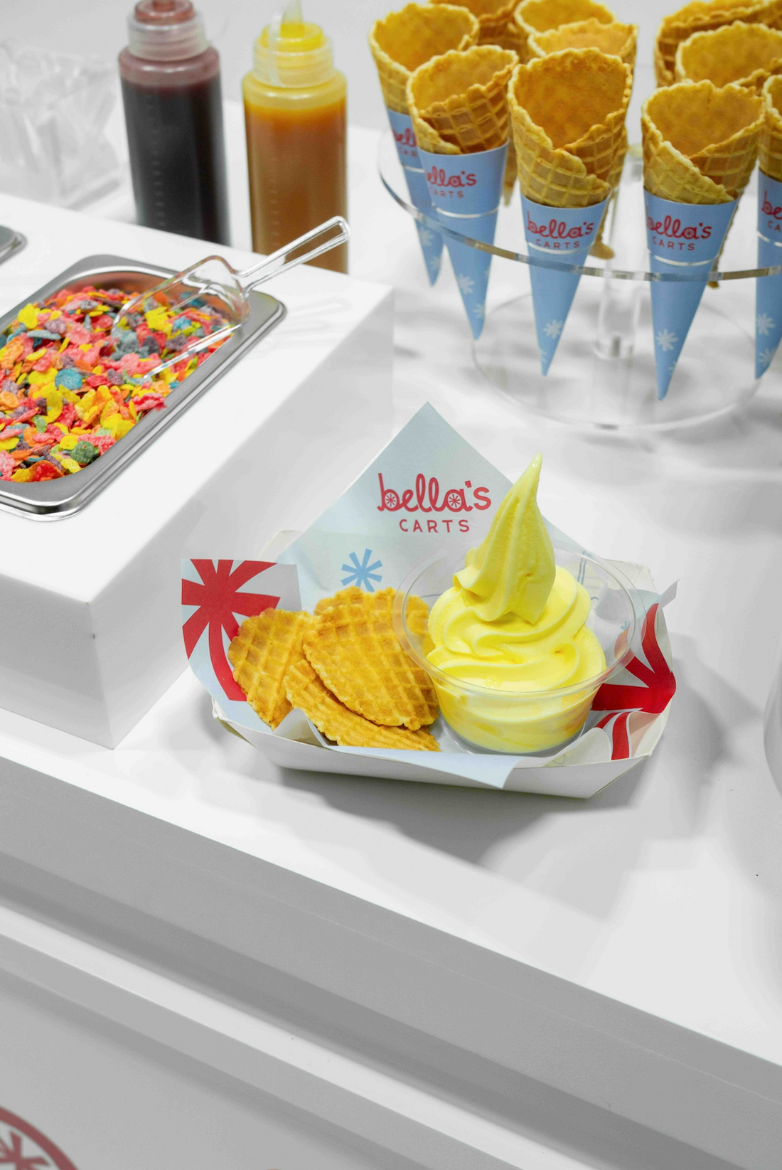 Soft serve ice cream setup for birthday party event in Dubai
